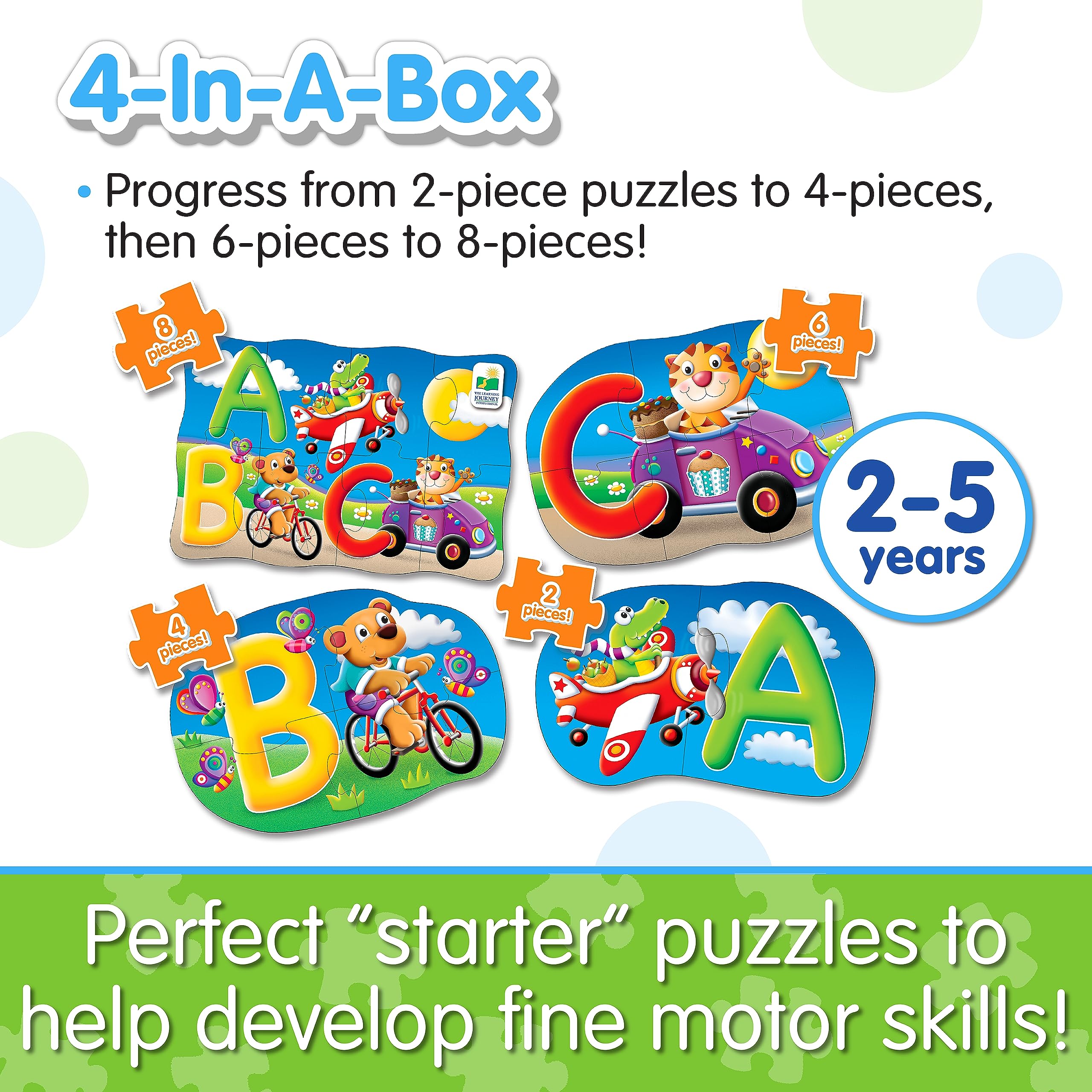 The Learning Journey 631492 My First Puzzle Sets 4-In-A-Box, ABC